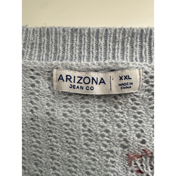 Arizona Jeans Co. Crochet Embroidered Floral V-Neck Button Down Cardigan - Picture 7 of 9